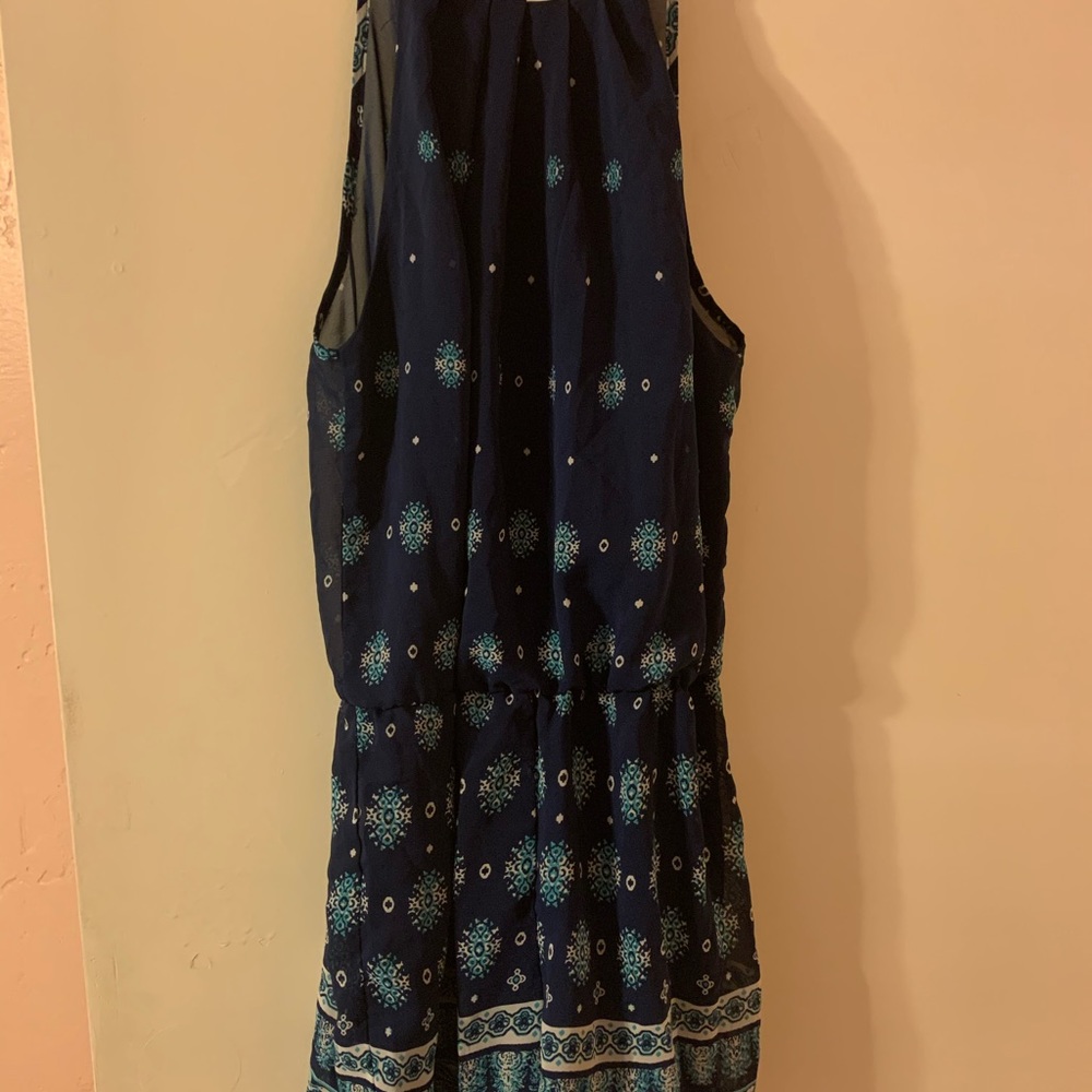 Blue patterned halter romper - Picture 7 of 7
